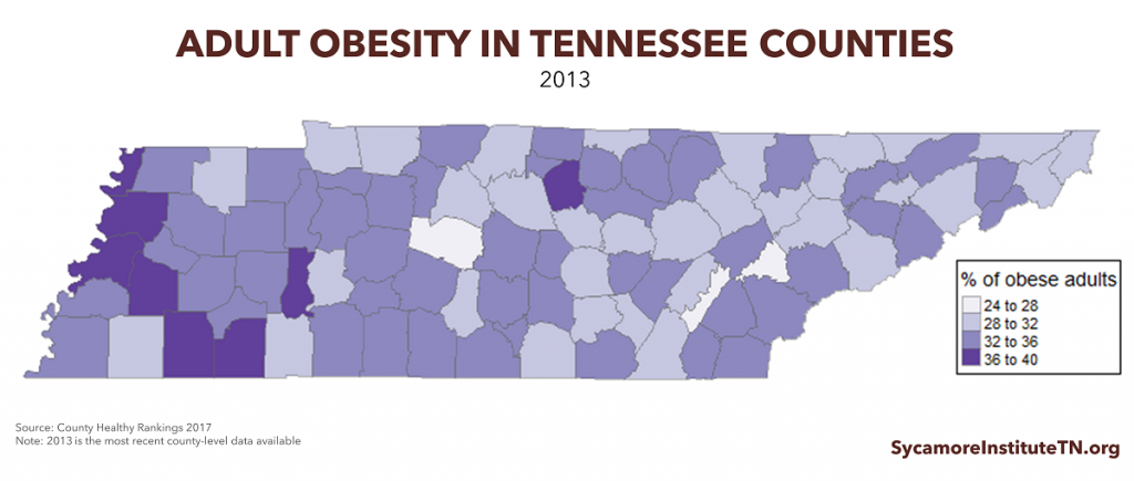 Adult Obesity in Tennessee Counties