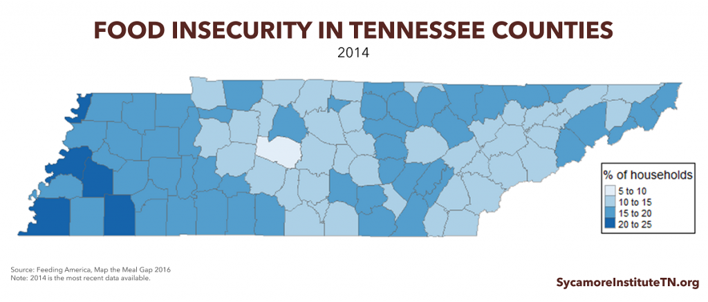 Food Insecurity in Tennessee Counties