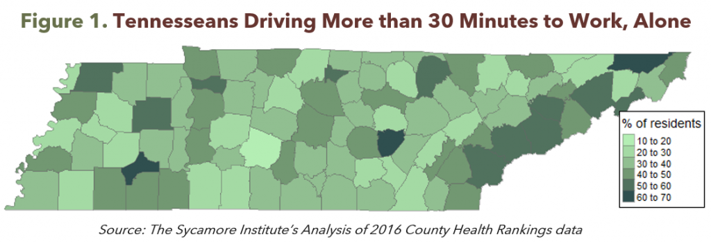 Figure 1. Tennesseans Driving More than 30 Minutes to Work Alone